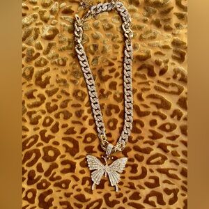 Butterfly Cuban Link Necklace